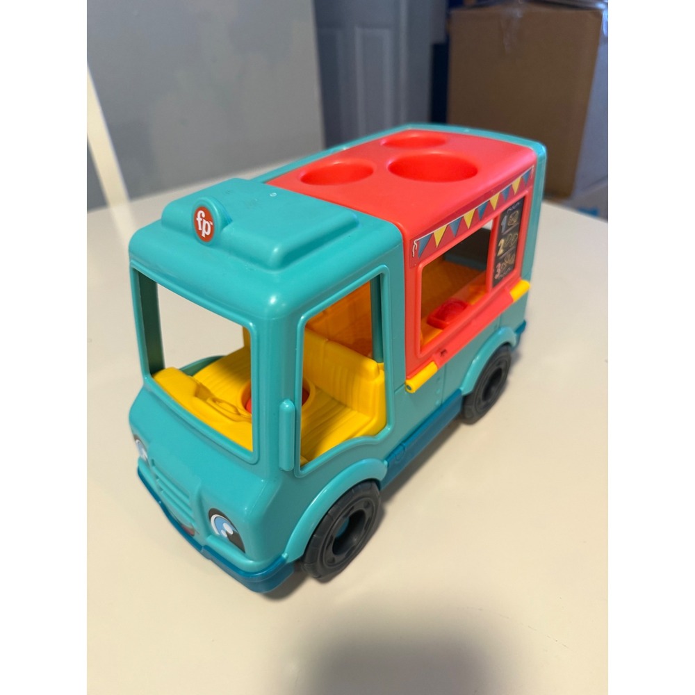 Fisher-Price Little People Serve It Up Food Taco Truck Teal color sounds work!